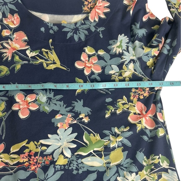 Spartina 449 Island Fringe Dress Peeples Song Blue Southern Garden Womens Small - Picture 9 of 14